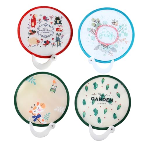 HAMPPLIES 4 Stück Faltbare Handfächer Runde Handfächer im Japanischen Stil für Mädchen und Frauen Zufällige Designs für Hochzeiten Geburtstagsfeiern und Dekoration HAMPPLIES 4 Stück Faltbare Handfächer Runde Handfächer im Japanischen Stil für Mädchen und Frauen Zufällige Designs für Hochzeiten Geburtstagsfeiern und Dekoration von HAMPPLIES