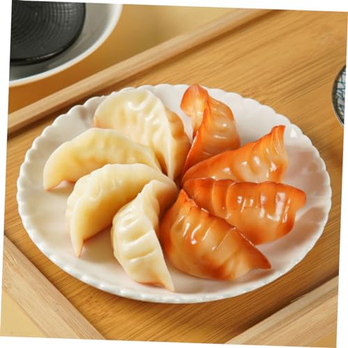 HAMPPLIES 4 Stück Künstliches Lebensmittelmodell Realistische Dumplings für Fotografie Restaurant Display und Dekoration aus Strapazierfähigem Detailgetreu und Vielseitig Einsetzbar von HAMPPLIES