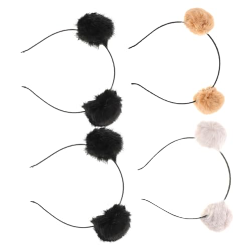 HAMPPLIES 4 Stück Teiliges Haarreif mit Flauschigen Bommeln und Katzenohren Weiches Haarband für Mädchen Accessoire für Geburtstags und Kostümpartys HAMPPLIES 4 Stück Teiliges Haarreif mit Flauschigen Bommeln und Katzenohren Weiches Haarband für Mädchen Accessoire für Geburtstags und Kostümpartys von HAMPPLIES