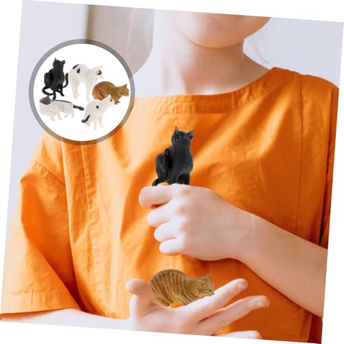 HAMPPLIES 5 Stück Realistische Katzenfiguren aus Sicherem PVC Niedliche Miniatur Kätzchen für Fördert Kreativität und Motorische Fähigkeiten Vielseitige Dekoration und Lernspielzeug von HAMPPLIES