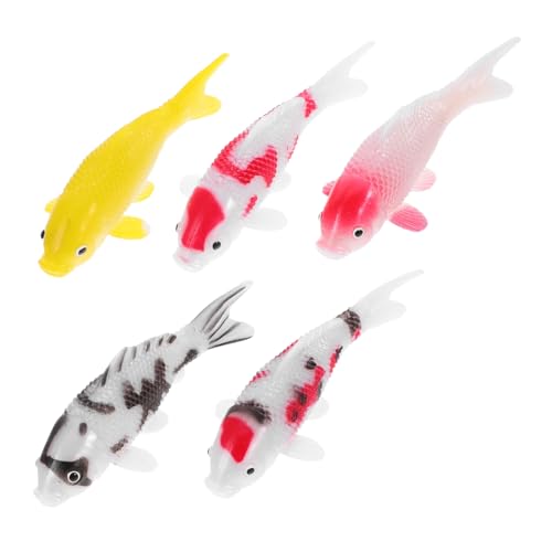 HAMPPLIES 5 Stück Realistische Koi Fischmodelle aus Langlebigem PVC Lebendige Farben Kunstvolle Aquarium Dekoration für Fischfotografie und Teich Attraktivität Detailgetreu und Vielseitig HAMPPLIES 5 Stück Realistische Koi Fischmodelle aus Langlebigem PVC Lebendige Farben Kunstvolle Aquarium Dekoration für Fischfotografie und Teich Attraktivität Detailgetreu und Vielseitig von HAMPPLIES