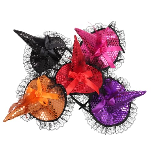 HAMPPLIES 5 Stück Teiliges Halloween Haarreif mit Funkelnden Pailletten Bunte Hexen Designs für Erwachsene als Party und Kostümzubehör für Gruselige Halloween Feste HAMPPLIES 5 Stück Teiliges Halloween Haarreif mit Funkelnden Pailletten Bunte Hexen Designs für Erwachsene als Party und Kostümzubehör für Gruselige Halloween Feste von HAMPPLIES