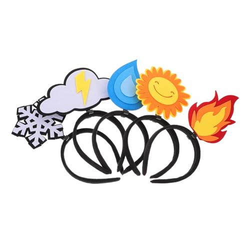 HAMPPLIES 5 Stück Teiliges Weiche Filz Haarbänder mit Originellen Motiven Flamme Sonne Wolke Schneeflocke Lustige Partyhaarschmuck für Geburtstags und Feiertagsdekorationen HAMPPLIES 5 Stück Teiliges Weiche Filz Haarbänder mit Originellen Motiven Flamme Sonne Wolke Schneeflocke Lustige Partyhaarschmuck für Geburtstags und Feiertagsdekorationen von HAMPPLIES