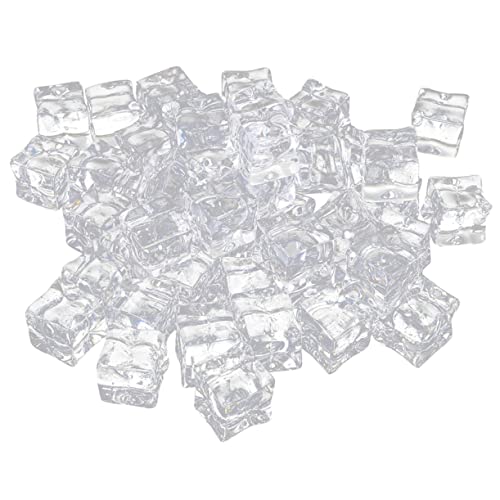 HAMPPLIES 50Stücke Eiswürfel Realistische Fake Eiswürfel für Fotografie Requisiten Dekorative Unregelmäßige Form für Tischdekoration und Getränkefotografie Transparent von HAMPPLIES