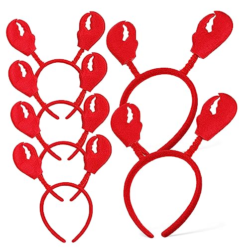 HAMPPLIES 6 Stück Krabben Stirnbänder Leichte Kostüm Accessoires für Erwachsene Kreative Karneval Haarbänder für Party Cosplay und Familienfeiern von HAMPPLIES