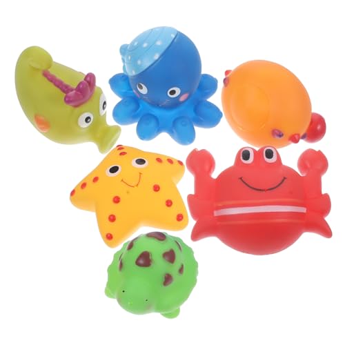 HAMPPLIES 6 Stück Marine Animal Badewanne Schwimmspielzeug zum Badespielzeug Kleinkinder tierisches Badespielzeug für Wannenspielzeug Vinyl HAMPPLIES 6 Stück Marine Animal Badewanne Schwimmspielzeug zum Badespielzeug Kleinkinder tierisches Badespielzeug für Wannenspielzeug Vinyl von HAMPPLIES