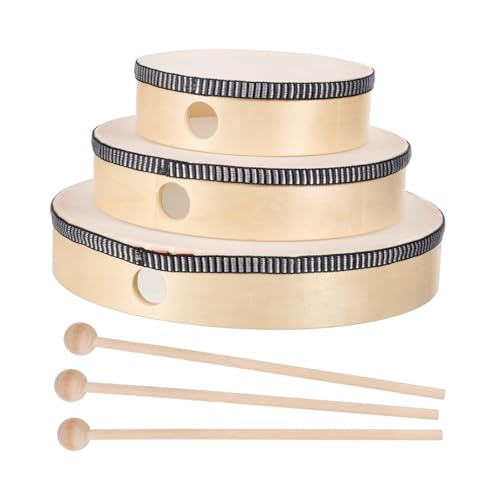 HAMPPLIES 6 Stück Teiliges Handtrommel Set mit Holzrahmen und Schlagstöcken Leichtes Percussion Instrument für Kleinkinder Fördert Rhythmusgefühl und Motorische Entwicklung HAMPPLIES 6 Stück Teiliges Handtrommel Set mit Holzrahmen und Schlagstöcken Leichtes Percussion Instrument für Kleinkinder Fördert Rhythmusgefühl und Motorische Entwicklung von HAMPPLIES