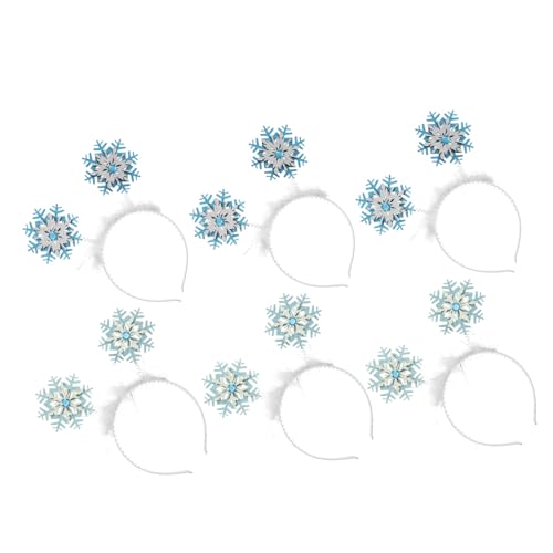 HAMPPLIES 6 Stück Teiliges Schneeflocken Haarband für Funkelndes Glitter Design Weihnachtlicher Haarschmuck für Xmas Party Bequem und Stylisch für Festtagskostüme und Karneval von HAMPPLIES