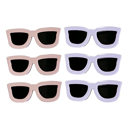 HAMPPLIES 6Stücke Teiliges Sonnenbrille Geformte Haarklammern für Mädchen Lustige Haarnadeln für Kreativen Kopfschmuck für Partys und Reisen Frisuraccessoires von HAMPPLIES