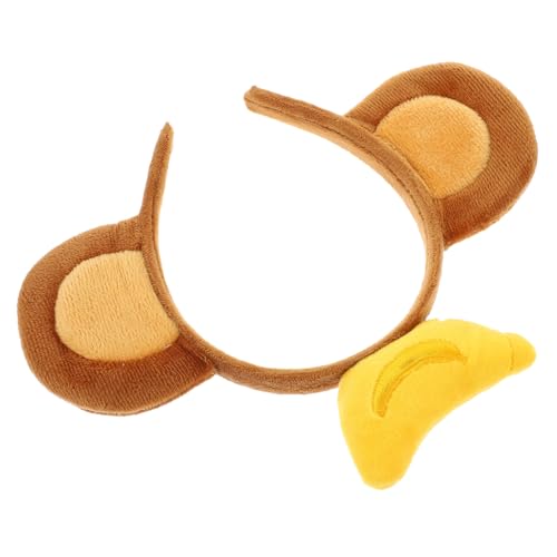 HAMPPLIES Affenohren Stirnband mit Banane oben Plüsch Tierohren Haarreif Cosplay Party Karneval Halloween Kostüm Zubehör für Mädchen und Frauen HAMPPLIES Affenohren Stirnband mit Banane oben Plüsch Tierohren Haarreif Cosplay Party Karneval Halloween Kostüm Zubehör für Mädchen und Frauen von HAMPPLIES
