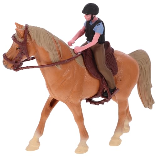 HAMPPLIES Bauernhofweidemodell Pferde Für Nutztiere Simulation Tiermodell Realistische Bauernhoftierfiguren Miniatur-landschaftsmodell Pferd Mikro-Menschen-Figuren Plastik von HAMPPLIES
