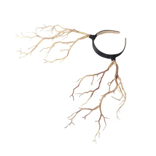 HAMPPLIES Dunkler Hexenhörner Kopfschmuck Zweig Design Haaraccessoire für Halloween Party und Karneval Damen Cosplay HAMPPLIES Dunkler Hexenhörner Kopfschmuck Zweig Design Haaraccessoire für Halloween Party und Karneval Damen Cosplay von HAMPPLIES