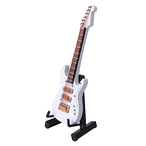 HAMPPLIES E-Gitarren-Ornamente Musical Gitarrendekor Miniatur Gitarre Kind Puppengitarre Miniatur-Spielzeuggitarren Mini-Gitarrenverzierungen Puppenhaus-Miniaturgitarre Hölzern Weiß HAMPPLIES E-Gitarren-Ornamente Musical Gitarrendekor Miniatur Gitarre Kind Puppengitarre Miniatur-Spielzeuggitarren Mini-Gitarrenverzierungen Puppenhaus-Miniaturgitarre Hölzern Weiß von HAMPPLIES