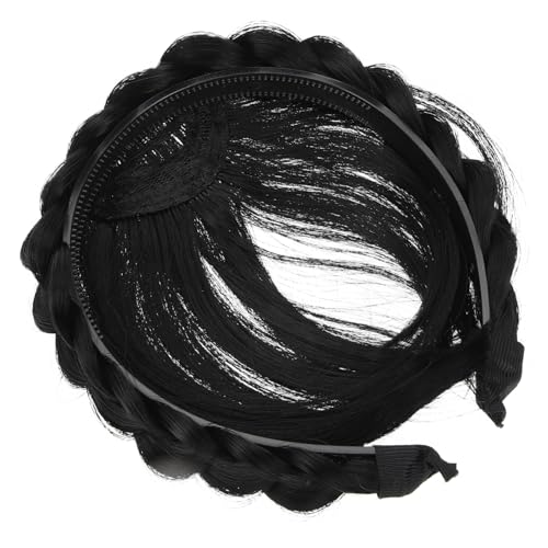 HAMPPLIES Geflochtenes Haarband mit Fake Bangs Synthetischer Haarreif mit Verstellbar und Bequem Modischer Haarschmuck für Damen für Halloween Party und Cosplay HAMPPLIES Geflochtenes Haarband mit Fake Bangs Synthetischer Haarreif mit Verstellbar und Bequem Modischer Haarschmuck für Damen für Halloween Party und Cosplay von HAMPPLIES