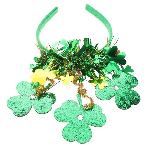 HAMPPLIES Grünes St Patrick S Day Stirnband mit Kleeblatt und Tasseln Leichtes Bequemes Irish Festival Haaraccessoire für Karneval Mottoparty und Fotorequisiten von HAMPPLIES