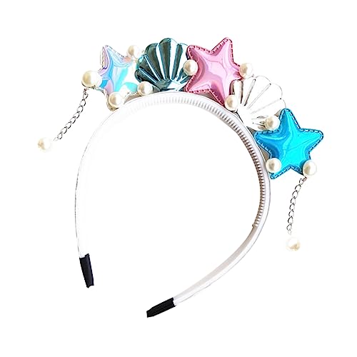 HAMPPLIES Haarreif Meerjungfrau mit Seestern und Design Leichtes Verformungsfreies Kopfband Meeres Thema Haarschmuck für Mädchen für Kostüm und Strandpartys Karneval Geburtstagsfeiern HAMPPLIES Haarreif Meerjungfrau mit Seestern und Design Leichtes Verformungsfreies Kopfband Meeres Thema Haarschmuck für Mädchen für Kostüm und Strandpartys Karneval Geburtstagsfeiern von HAMPPLIES