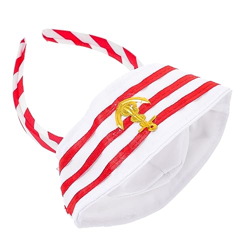 HAMPPLIES Haarreif Nautischer Hut Haarband für Kostüm Accessoires für Halloween Cosplay und Themenpartys Design für Festliche HAMPPLIES Haarreif Nautischer Hut Haarband für Kostüm Accessoires für Halloween Cosplay und Themenpartys Design für Festliche von HAMPPLIES