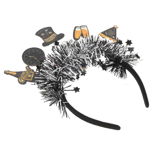 HAMPPLIES Haarschmuck Für Die Silvesterparty Weihnachtshaarschmuck Haarschmuck Für Silvester Silvesterparty Zubehör Weihnachtsparty Geschenke Lametta Stirnband Pailletten Haarband von HAMPPLIES