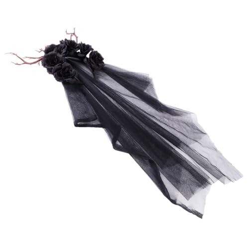 HAMPPLIES Halloween Geweih Haarreif mit Künstlichen Blumen Stoff Haarclip Einzigartiger Wald Stil Kopfschmuck für Party Karneval Kostüm und Festdekoration von HAMPPLIES