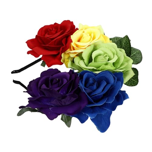 HAMPPLIES Halloween Haarreif mit Buntem Rosenblütenkranz Floraler Haarschmuck für Damen Party Accessoire Auffälliges Stirnband für Halloween und Cosplay Feiern Charmantes Design HAMPPLIES Halloween Haarreif mit Buntem Rosenblütenkranz Floraler Haarschmuck für Damen Party Accessoire Auffälliges Stirnband für Halloween und Cosplay Feiern Charmantes Design von HAMPPLIES