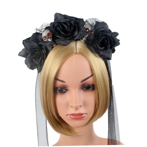 HAMPPLIES Halloween Haarreif mit Realistischer Blumen Schädel Dekoration Schwarzer Haarschmuck für Mädchen Langlebiges Material für Halloween Kostüm Karneval Party und Fotoshootings HAMPPLIES Halloween Haarreif mit Realistischer Blumen Schädel Dekoration Schwarzer Haarschmuck für Mädchen Langlebiges Material für Halloween Kostüm Karneval Party und Fotoshootings von HAMPPLIES