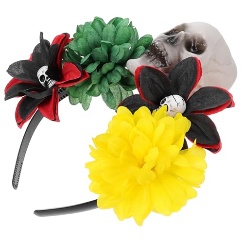 HAMPPLIES Halloween Haarreif mit Rosen und Totenkopf Leichtes Party Haarschmuck für Damen Cosplay und Karneval Dekoratives Stirnband für Tag der Toten Kostüm und Halloween Feiern HAMPPLIES Halloween Haarreif mit Rosen und Totenkopf Leichtes Party Haarschmuck für Damen Cosplay und Karneval Dekoratives Stirnband für Tag der Toten Kostüm und Halloween Feiern von HAMPPLIES
