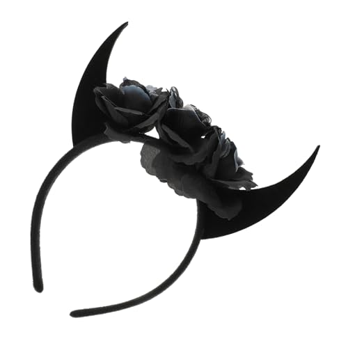 HAMPPLIES Halloween Hörner Stirnband mit Schwarzem Schädelmotiv Leichtes und Langlebiges Cosplay Haarreif für Party Bühne und Alltag Vielseitiges Halloween Kostüm Zubehör HAMPPLIES Halloween Hörner Stirnband mit Schwarzem Schädelmotiv Leichtes und Langlebiges Cosplay Haarreif für Party Bühne und Alltag Vielseitiges Halloween Kostüm Zubehör von HAMPPLIES