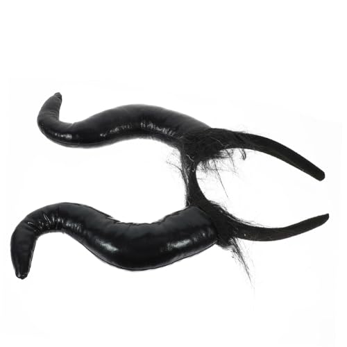 HAMPPLIES Halloween Ox Horn Haarreif aus Hochwertigem Material Langlebig und Bequem für Halloween Party Karneval Cosplay und Maskerade Schwarzes Teufelshorn Stirnband für Damen und Herren HAMPPLIES Halloween Ox Horn Haarreif aus Hochwertigem Material Langlebig und Bequem für Halloween Party Karneval Cosplay und Maskerade Schwarzes Teufelshorn Stirnband für Damen und Herren von HAMPPLIES