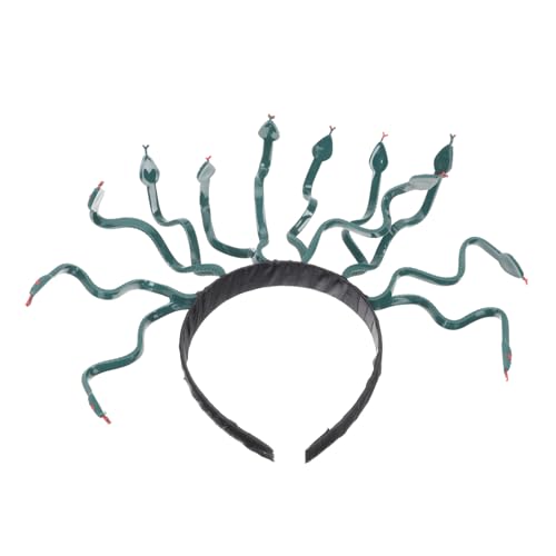 HAMPPLIES Halloween Schlangen Kopfschmuck Medusa Stirnband Tiefgrüner Snake Party Decor Vielseitiges Cosplay Kostümzubehör für Damen und Herren Auffälliges Halloween Stirnband für Karneval HAMPPLIES Halloween Schlangen Kopfschmuck Medusa Stirnband Tiefgrüner Snake Party Decor Vielseitiges Cosplay Kostümzubehör für Damen und Herren Auffälliges Halloween Stirnband für Karneval von HAMPPLIES