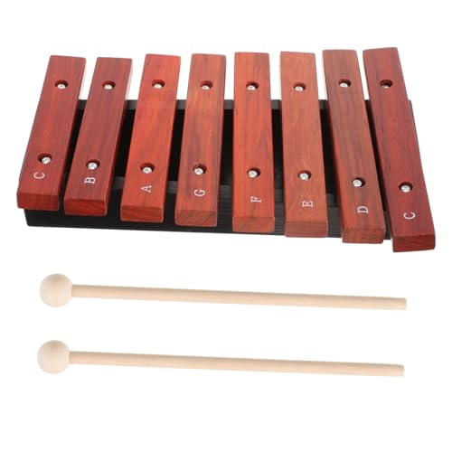HAMPPLIES Holz Xylophon für Stabiles Musikinstrument mit Schlägeln Pädagogisches Lernspielzeug Musikgefühl und Koordination für Anfänger Kindergarten und Zuhause von HAMPPLIES