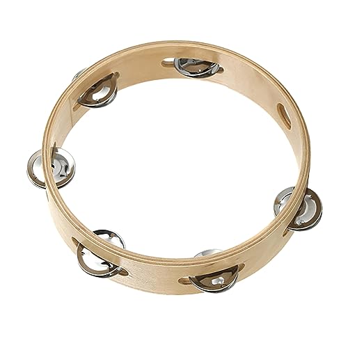 HAMPPLIES Holztamburin für Ergonomisches Design Schlaginstrument Koordination und Kreativität Interaktive Rassel für Eltern Junge Mädchen Spiele Hochwertige von HAMPPLIES