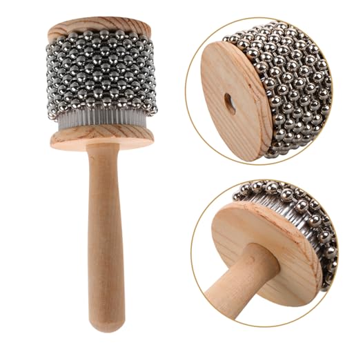 HAMPPLIES Kleiner Cabasa Percussion Shaker für Kleinkinder Kreatives Musikspielzeug Musikalischer Fähigkeiten Interaktives Rhythmusinstrument für Jungen und Mädchen von HAMPPLIES