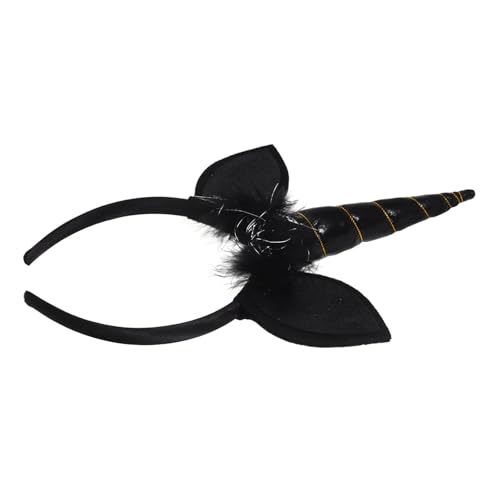 HAMPPLIES Kreativer Einhorn Haarreif für Lustige Party Haaraccessoires Schwarz für Cosplay und Aufführungen Leicht und Rutschfest Foto Requisiten für Unvergessliche HAMPPLIES Kreativer Einhorn Haarreif für Lustige Party Haaraccessoires Schwarz für Cosplay und Aufführungen Leicht und Rutschfest Foto Requisiten für Unvergessliche von HAMPPLIES