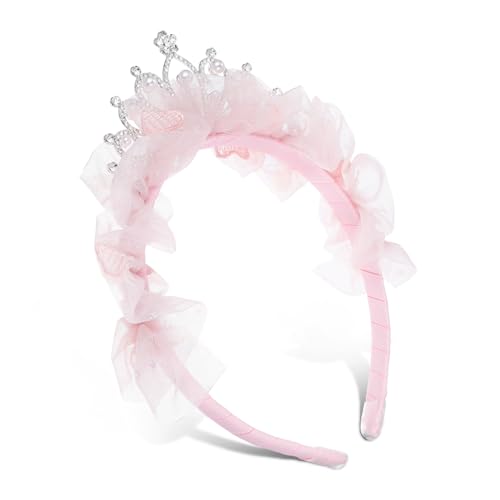 HAMPPLIES Krone für Mädchen Prinzessinnen Haarband mit Glitzernder Tiara Geburtstagskrone für Vielseitiges Party Accessoire für Feiern und Besondere Anlässe von HAMPPLIES