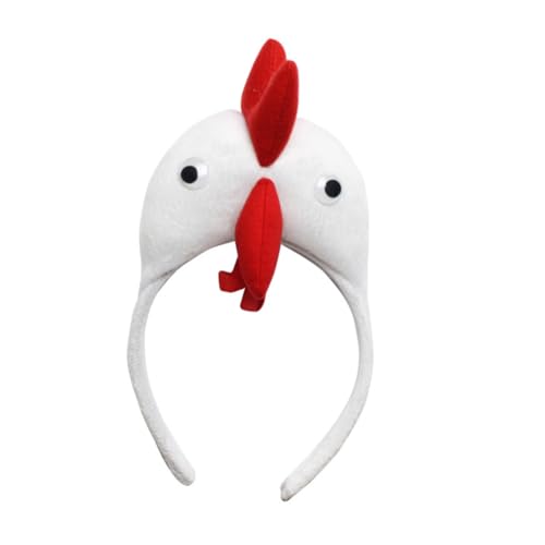 HAMPPLIES Lustiges Huhn Haarband aus Verstellbar Cartoon Hahn Kopfschmuck für Karneval Party Kostüm Geeignet für Damen und Herren als Festliche Tierkostüm Accessoires von HAMPPLIES