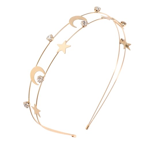 HAMPPLIES Mehrlagiges Metall Haarband mit Sternen und Monden Hochzeitsaccessoire für für Geburtstagsfeiern und Cosplay Kostüme Bequem und Rutschfest HAMPPLIES Mehrlagiges Metall Haarband mit Sternen und Monden Hochzeitsaccessoire für für Geburtstagsfeiern und Cosplay Kostüme Bequem und Rutschfest von HAMPPLIES