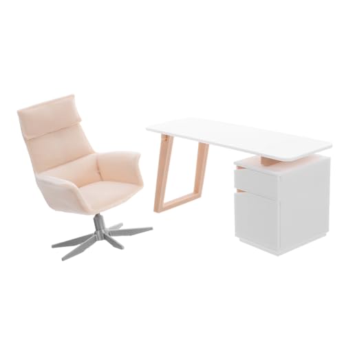 HAMPPLIES Miniatur Büro Möbel Set Moderner Dollhouse Schreibtisch und Stuhl Realistisches Miniatur Büro Zubehör für DIY Puppenhaus Dekoration Platzsparendes Langlebiges Mini Möbelmodell HAMPPLIES Miniatur Büro Möbel Set Moderner Dollhouse Schreibtisch und Stuhl Realistisches Miniatur Büro Zubehör für DIY Puppenhaus Dekoration Platzsparendes Langlebiges Mini Möbelmodell von HAMPPLIES