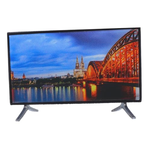 HAMPPLIES Miniatur Fernseher aus Robustem Pla Detailgetreues Design mit LCD Bildschirm Puppenhaus Zubehör für Wohnzimmer Dekoration Mini Tv Modell für Miniatur Szenen Stabiles Puppenmöbel HAMPPLIES Miniatur Fernseher aus Robustem Pla Detailgetreues Design mit LCD Bildschirm Puppenhaus Zubehör für Wohnzimmer Dekoration Mini Tv Modell für Miniatur Szenen Stabiles Puppenmöbel von HAMPPLIES