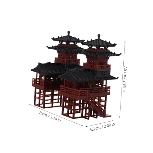 HAMPPLIES Miniatur Pagoden Dekor Chinesisches Design Micro Landschafts Pavillon Vielseitige Innen Außen Deko Bonsai Aquarium Gartenornament von HAMPPLIES