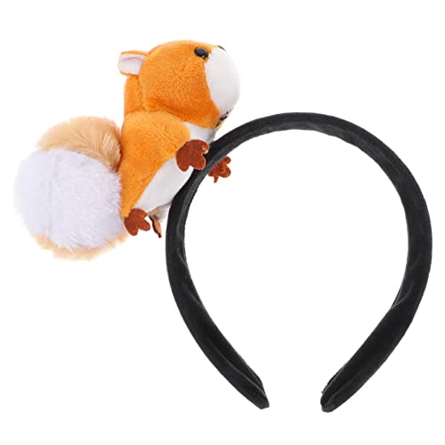HAMPPLIES Niedlicher Squirrel Haarreifen Tierisch Süßes Cartoon Stirnband für Erwachsene für Partys Cosplay und Halloween Dekoration Rutschfest und Komfortabel von HAMPPLIES
