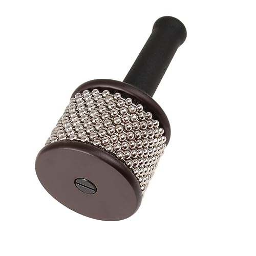 HAMPPLIES Percussion Cabasa Musik Schlaginstrument lustige Instrumente Lehrmittel für Kindermusik Musikinstrument für Cabasa-Instrument Bambus Schwarz von HAMPPLIES