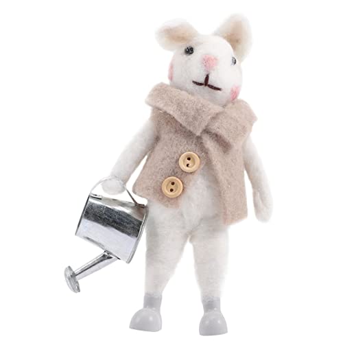 HAMPPLIES Plüsch Kaninchen Figurine Niedliches Für Zuhause Als Für Feiertage Oder Geburtstage Stabiler Stand Für Desktop von HAMPPLIES