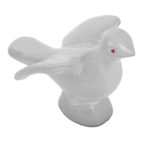 HAMPPLIES Porzellan Taubenfigur Weiß Antike Keramik Statue Für Dach Und Garten-Dekoration Moderne Vogelornament Für Innen Und Außendekor Vielseitiges Glückszeichen Für Heim Und Büro von HAMPPLIES