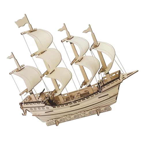 HAMPPLIES Puzzle Holzschiff Segelboot Modell Bastelset Für Kreatives Für Weihnachten Geburtstage Und Mehr Langlebig Und Sicher Fördert Geduld Und Beobachtungsgabe von HAMPPLIES