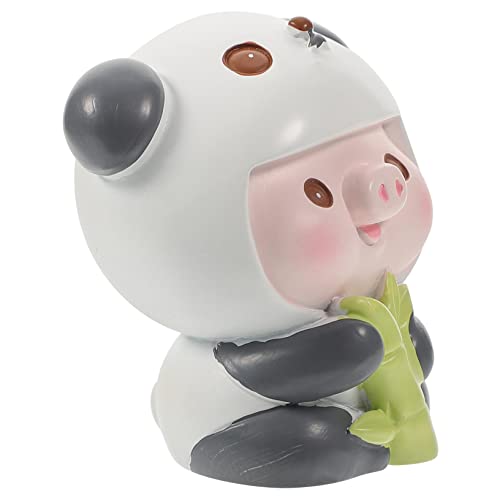 HAMPPLIES Resin Piggy Figurine Cute Cartoon Animal Statue and Lightweight for Home and Garden Décor Adorable Desk Ornament for Animal von HAMPPLIES