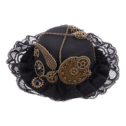 HAMPPLIES Retro Steampunk Haarklammer mit Kleinem Hut Leichtes Party Accessoire aus Kunststoff Leuchtendes Design Langlebig und Bequem Geeignet für Damen Karneval und Bühnenauftritte HAMPPLIES Retro Steampunk Haarklammer mit Kleinem Hut Leichtes Party Accessoire aus Kunststoff Leuchtendes Design Langlebig und Bequem Geeignet für Damen Karneval und Bühnenauftritte von HAMPPLIES