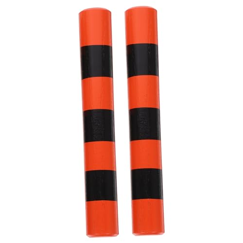HAMPPLIES Rhythm Sticks aus Holz Bunte Streifen Robustes Percussion Instrument für Sicherer Klangstab des Rhythmusgefühls Kreatives Musikspielzeug für Ab Jahren von HAMPPLIES
