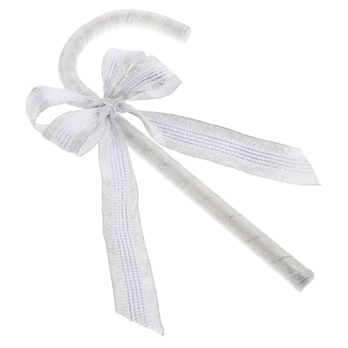 HAMPPLIES Silberner Cosplay Gehstock mit Schleife Dekorativer Theaterstock für Weihnachten und Valentinstag Vielseitiger Bühnenstab für Damen Detailreiches Design Farblich Variabel HAMPPLIES Silberner Cosplay Gehstock mit Schleife Dekorativer Theaterstock für Weihnachten und Valentinstag Vielseitiger Bühnenstab für Damen Detailreiches Design Farblich Variabel von HAMPPLIES