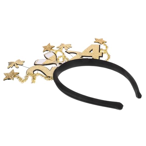 HAMPPLIES Silvester Haarreif mit Zahlen Motiv Dekoratives Party Haar-accessoire für Neujahrsfeier Leicht und Schonend Bunter Haarschmuck für Damen und Herren für Festliche Anlässe von HAMPPLIES