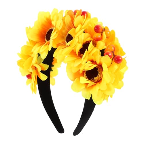 HAMPPLIES Simulation Blumen Haarreif Sonnenblumen Stirnband Zweiseitig Cosplay Headband für Party Karneval Halloween Bühnenauftritt und Alltag Damen Haarschmuck HAMPPLIES Simulation Blumen Haarreif Sonnenblumen Stirnband Zweiseitig Cosplay Headband für Party Karneval Halloween Bühnenauftritt und Alltag Damen Haarschmuck von HAMPPLIES